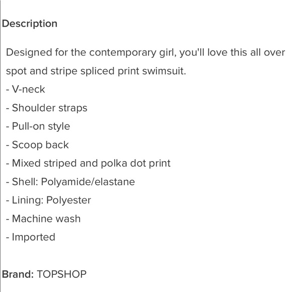 Topshop Swimsuit - Picture 3 of 3